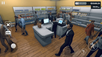 Screenshot of the application Supermarket Simulator - #6