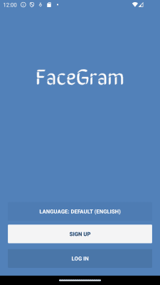 Screenshot of the application FaceGram - #1