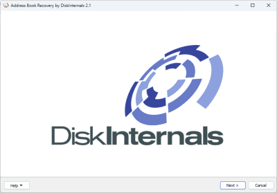 Screenshot of the application DiskInternals Address Book Recovery - #1