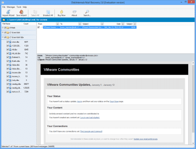 Screenshot of the application Mail Recovery - #3