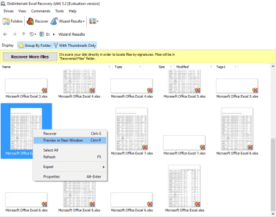 Screenshot of the application Excel Recovery - #3