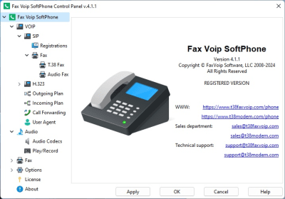 Screenshot of the application Fax Voip Softphone - #2