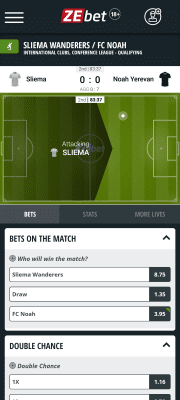 Screenshot of the application ZEbet - #3