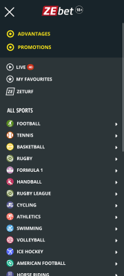 Screenshot of the application ZEbet - #4