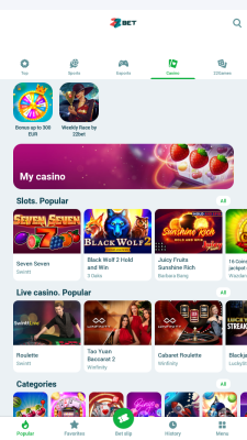 Screenshot of the application 22Bet - #4
