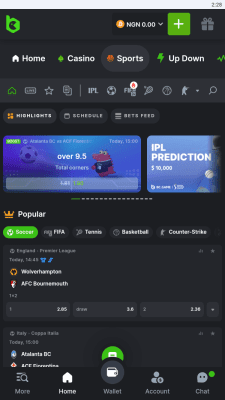 Screenshot of the application BC Game - #3