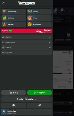 Screenshot of the application BetOnRed - #3