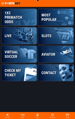 Screenshot of the application Fortebet - #1
