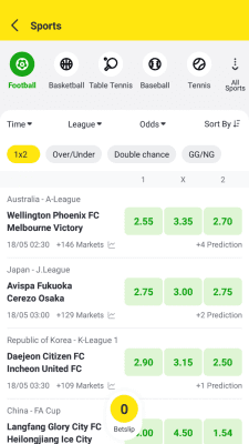 Screenshot of the application Betsure - #3