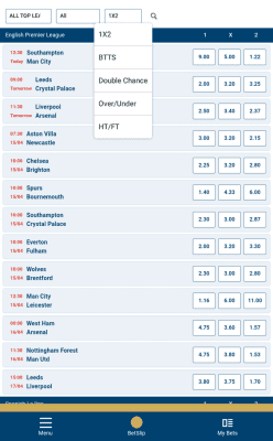 Screenshot of the application PariBet - #3