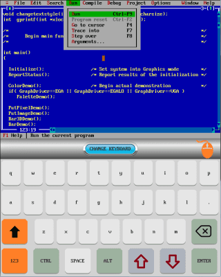 Screenshot of the application Turbo C++ - #1