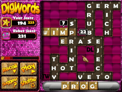 Screenshot of the application DigWords - #1