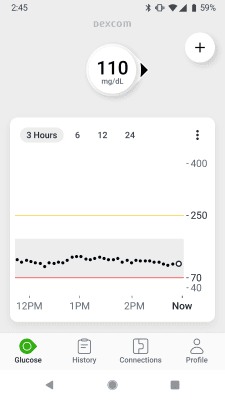 Screenshot of the application Dexcom G7 - #1