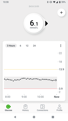 Screenshot of the application Dexcom G7 - #2