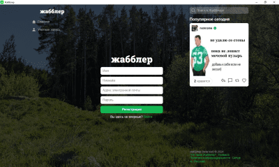 Screenshot of the application Zhabbler - #3