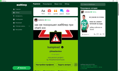 Screenshot of the application Zhabbler - #4