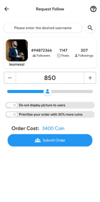 Screenshot of the application Niva Followers - #3