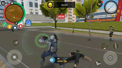 Screenshot of the application Rope Hero: Mafia City Wars MOD - #1