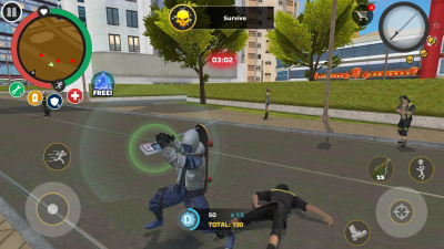 Screenshot of the application Rope Hero: Mafia City Wars - #1