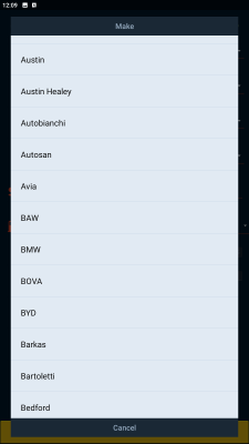 Screenshot of the application DriverNotes - #3