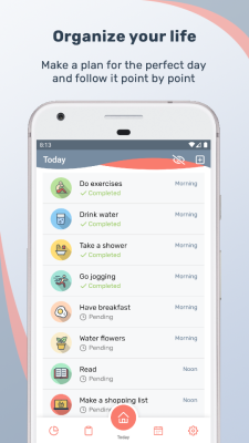 Screenshot of the application Tusk: a flexible task and habit manager - #1