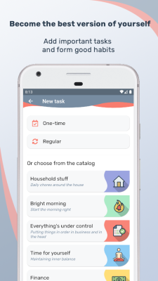 Screenshot of the application Tusk: a flexible task and habit manager - #2