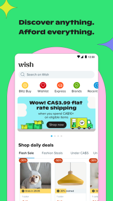 Screenshot of the application Wish - Don't Overpay - #1