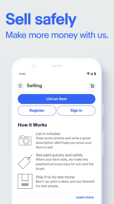 Screenshot of the application eBay - #3