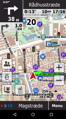 Screenshot of the application GeoNET navigator with traffic jams - #1