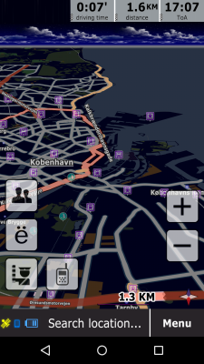 Screenshot of the application GeoNET navigator with traffic jams - #8