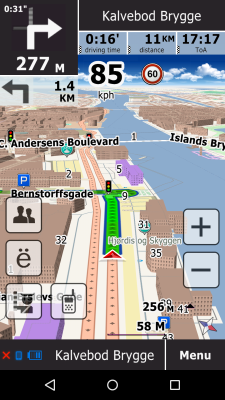 Screenshot of the application GeoNET navigator with traffic jams - #9