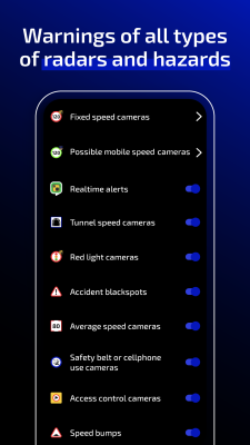 Screenshot of the application Radarbot: Radar Detector - #8