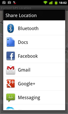 Screenshot of the application Current GPS Location - #3