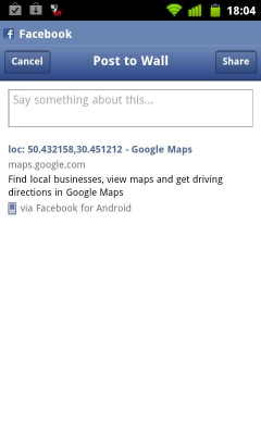 Screenshot of the application Current GPS Location - #6