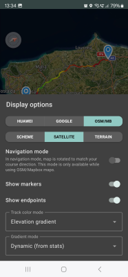 Screenshot of the application Geotracker - GPS tracker - #4