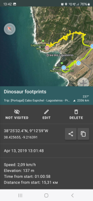 Screenshot of the application Geotracker - GPS tracker - #6