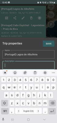 Screenshot of the application Geotracker - GPS tracker - #8