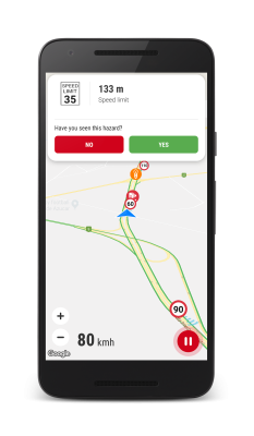 Screenshot of the application Speed Camera Detector - #2