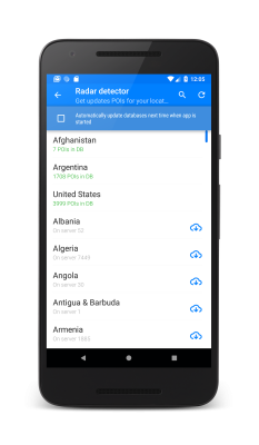 Screenshot of the application Speed Camera Detector - #4