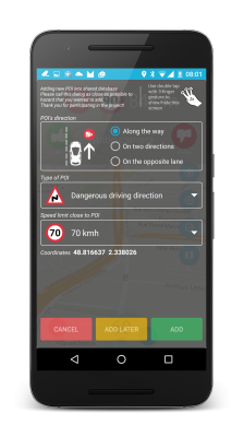 Screenshot of the application Speed Camera Detector - #8