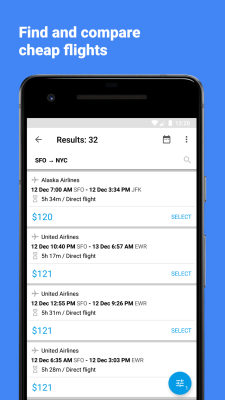 Screenshot of the application Cheap Flights - #1