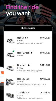 Screenshot of the application Uber is better than a cab - #2