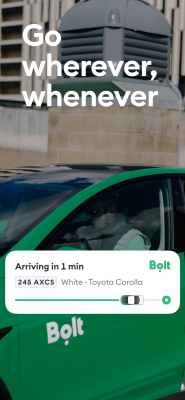 Screenshot of the application Bolt: Book a ride - #1