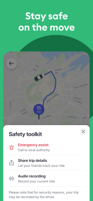 Screenshot of the application Bolt: Book a ride - #6