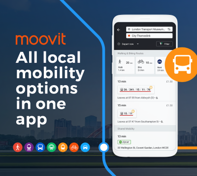 Screenshot of the application Moovit: Bus & Train Schedules - #1