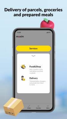 Screenshot of the application maxim - cab ordering, food and meal delivery - #4