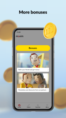 Screenshot of the application maxim - cab ordering, food and meal delivery - #5