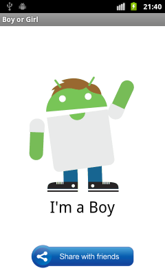 Screenshot of the application Boy or Girl - #3