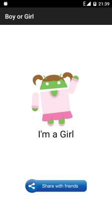 Screenshot of the application Boy or Girl - #4