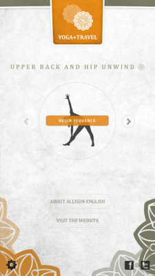 Screenshot of the application Yoga+Travel - #1